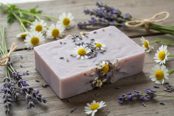 Lavender and chamomile handmade soap